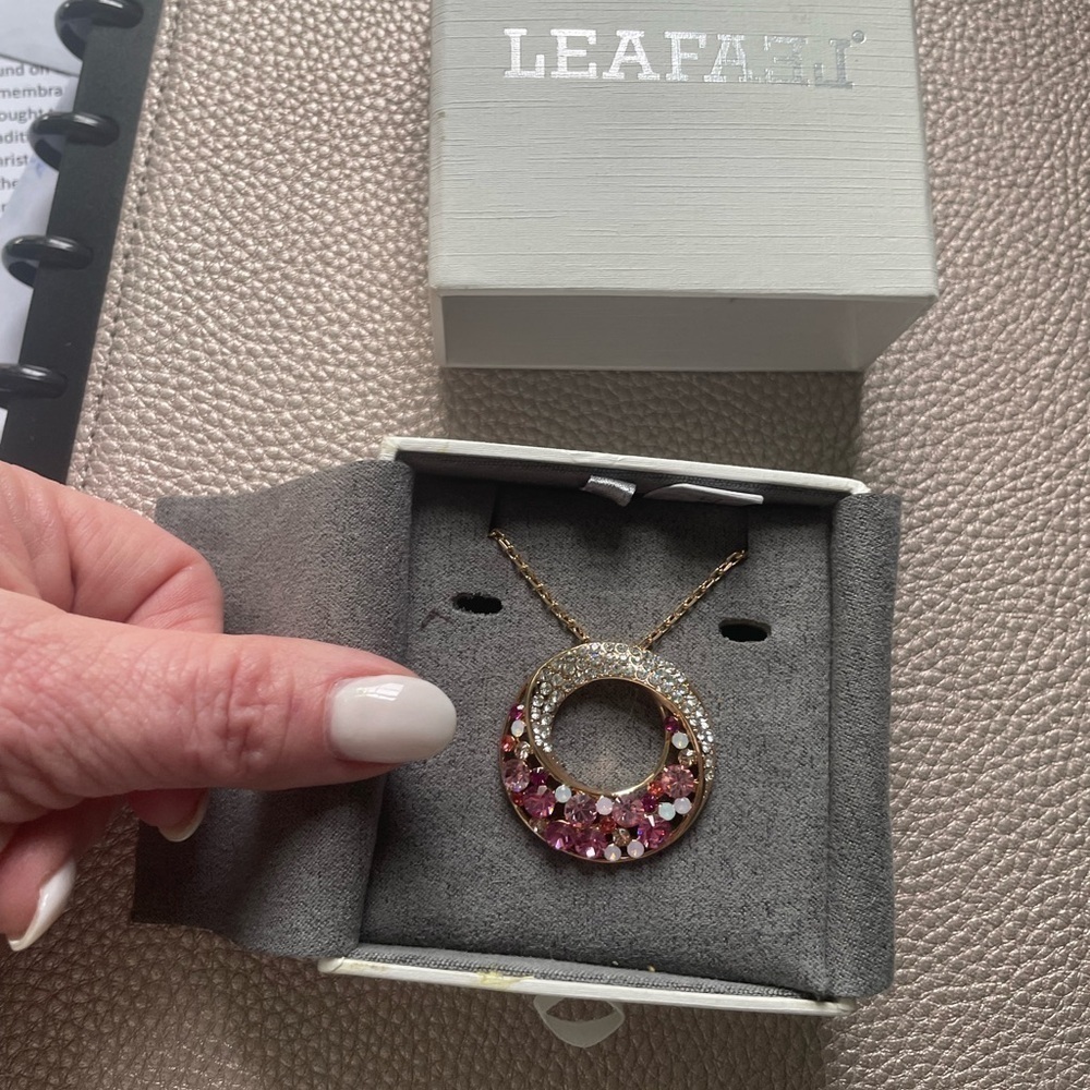 Pink Infinity Necklace by Leafael - Picture 6 of 6